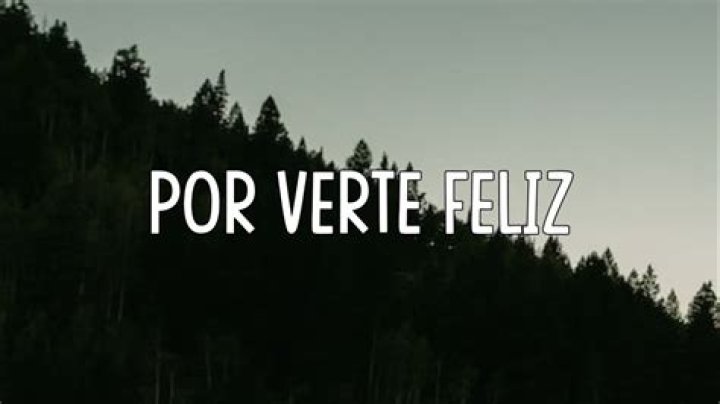 'Por Verte Feliz' - mexicano Canción